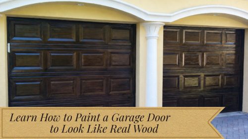 wood grain garage door
